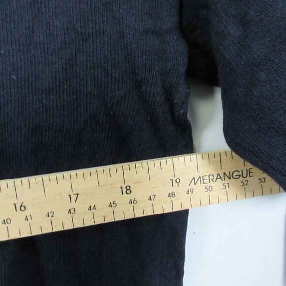 Club Monaco Sweater Top Women S Black 3/4 Sleeve Crochet Tie Back Viscose 248 - Picture 4 of 10